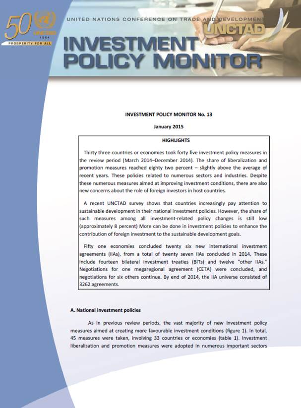 Investment Policy Monitor No. 13