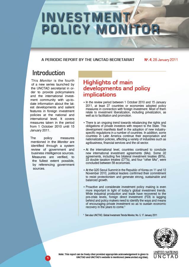 Investment Policy Monitor No. 4