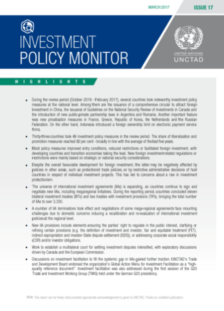 Investment Policy Monitor No. 17
