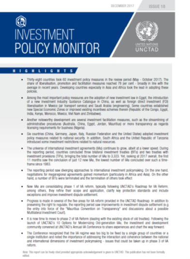 Investment Policy Monitor No. 18