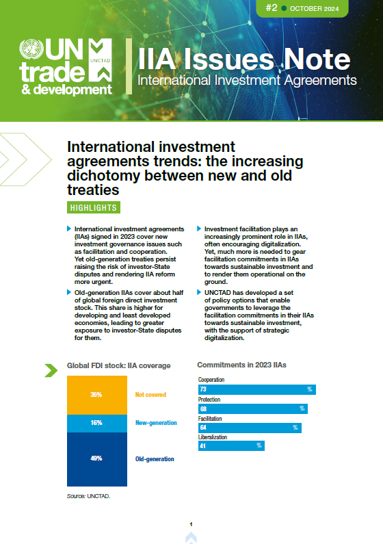 International investment agreements trends: the increasing dichotomy between new and old treaties