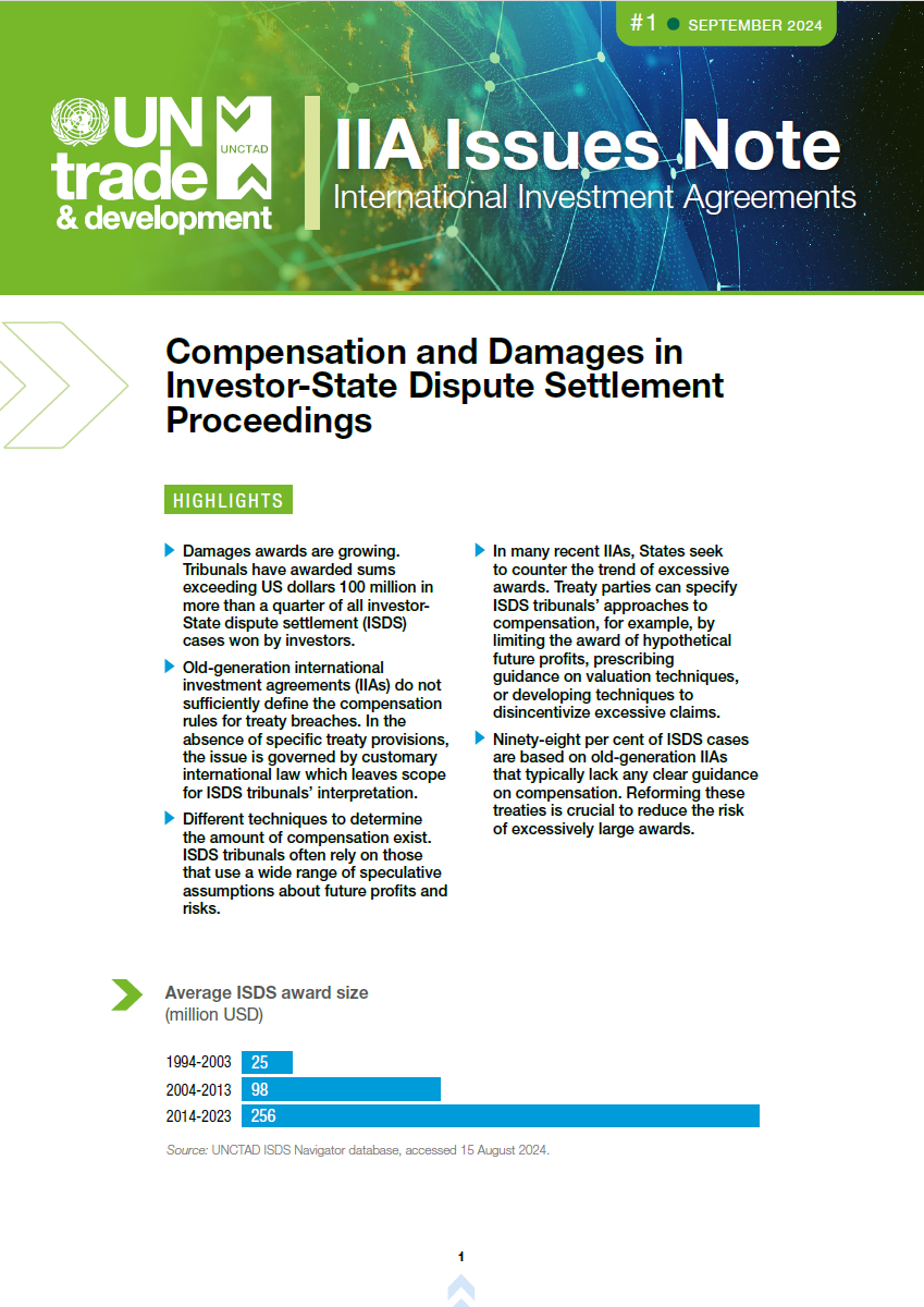 Compensation and Damages in Investor-State Dispute Settlement Proceedings