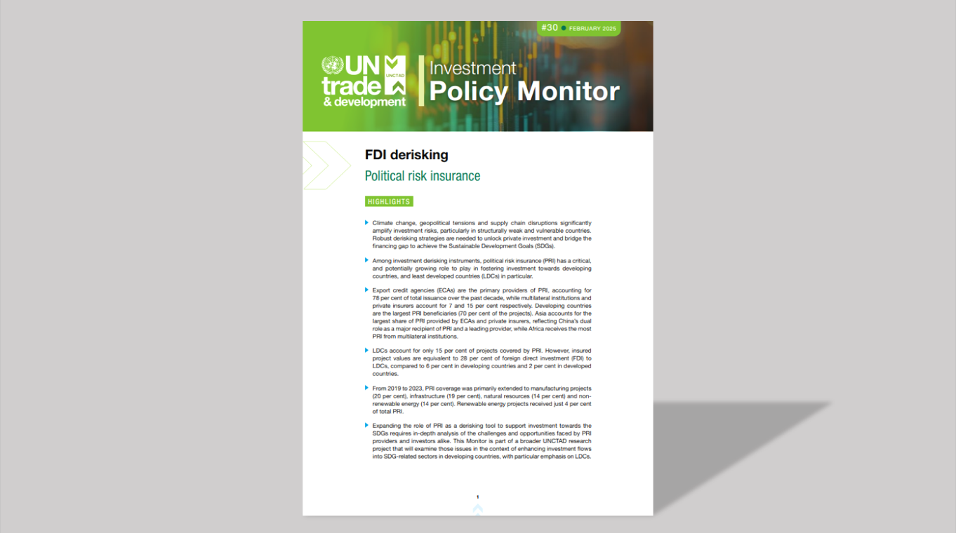 Investment Policy Monitor 30: Political risk insurance