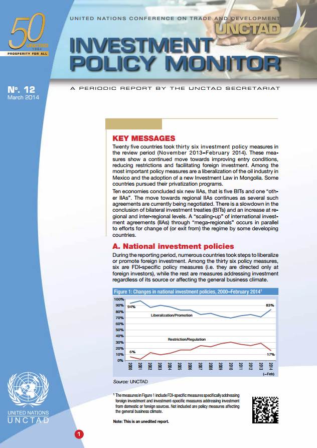 Investment Policy Monitor No. 12