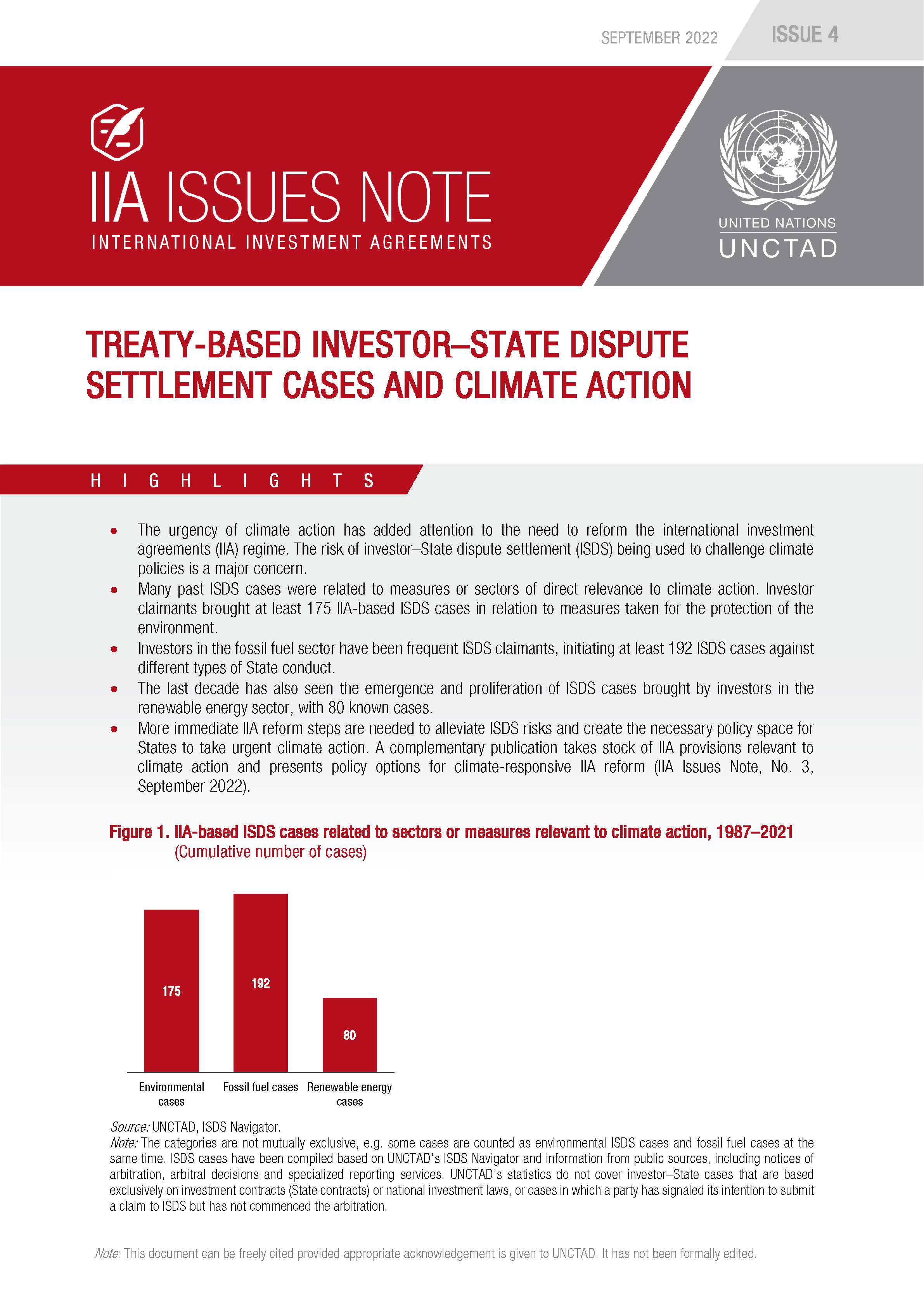 Treaty-based Investor–State Dispute Settlement Cases and Climate Action