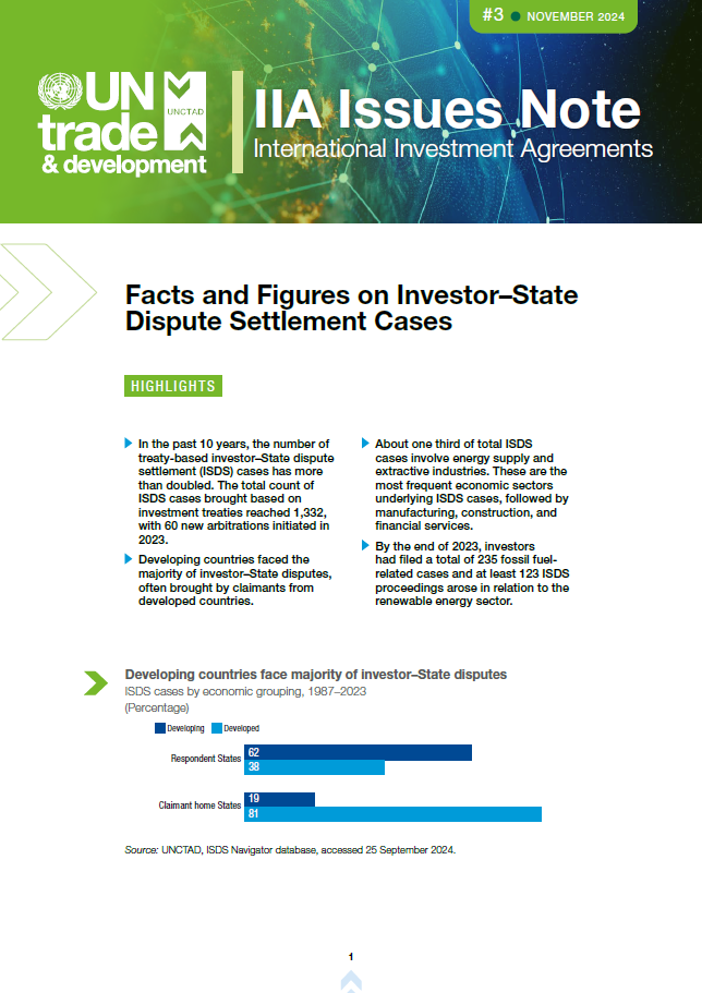 Facts and Figures on Investor–State Dispute Settlement Cases